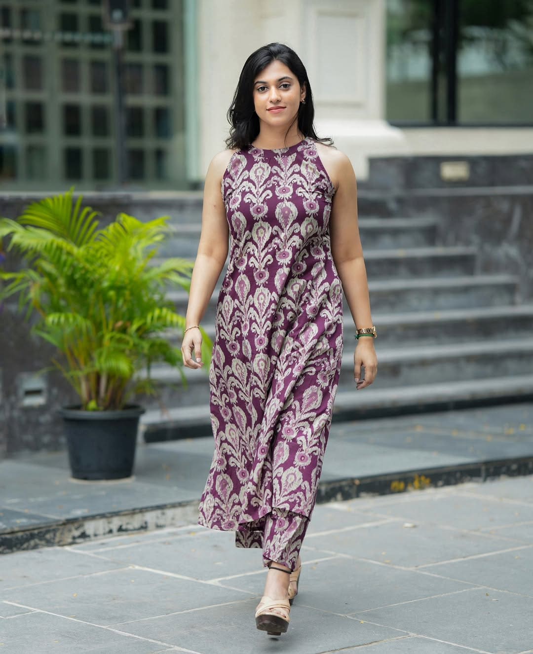 Purple Floral Co-Ord set 