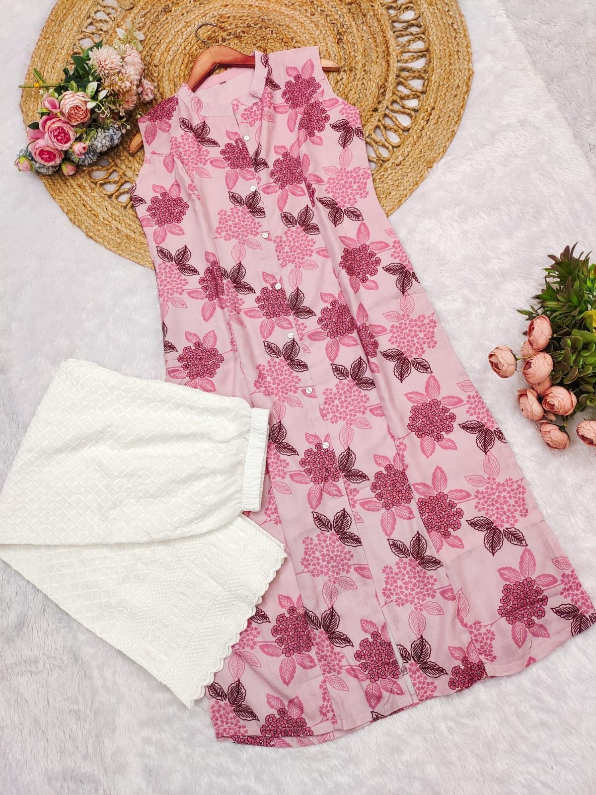 Pink Sleeveless Chic set