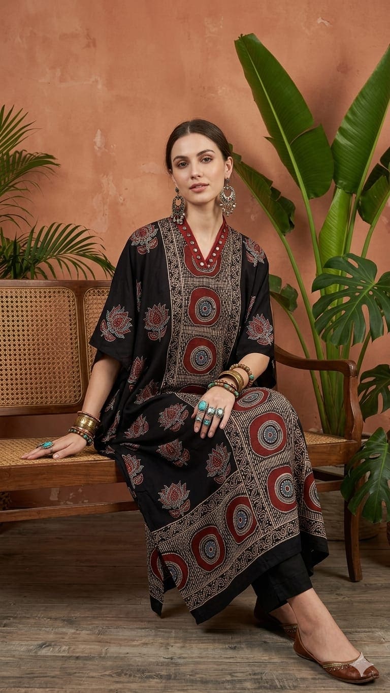 Black kaftan free size