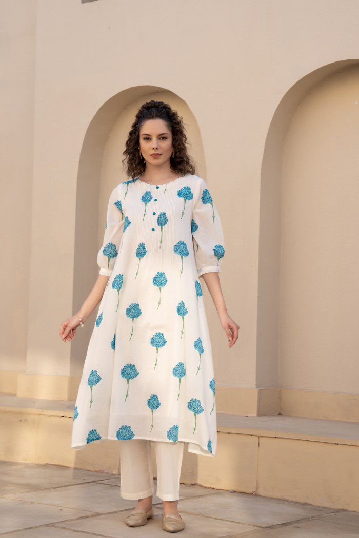 Ivory Mul Cotton Suit